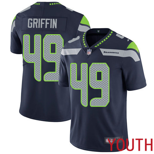 Seattle Seahawks Limited Navy Blue Youth Shaquem Griffin Home Jersey NFL Football 49 Vapor Untouchable